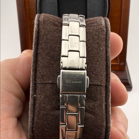 Kenneth Cole Silver-Tone Watch with Blue Dial - Picture 3 of 4